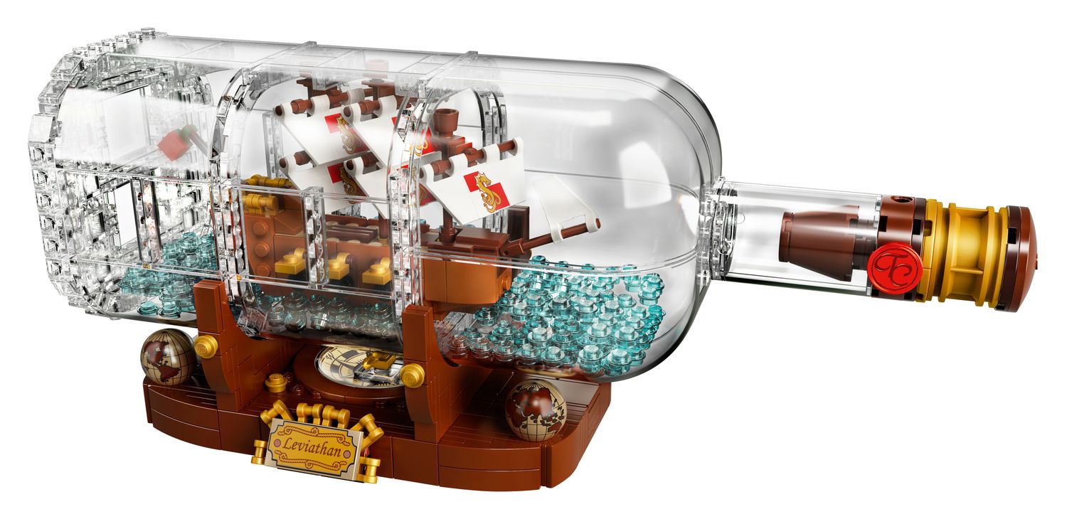 Leviathan Ship in a Bottle Construction Building Blocks Toy Set (962 Pieces) – Premium Collection by Electro-Mania