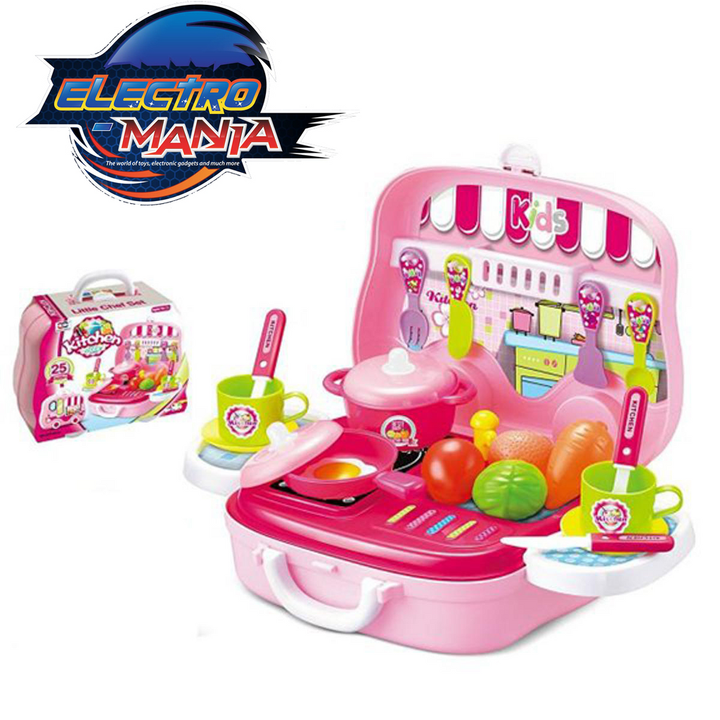 25-Piece Little Chef Pretend Play Kitchen Set