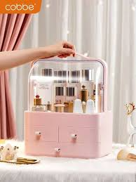 Capacity Cosmetic Organizer with Dustproof Lid