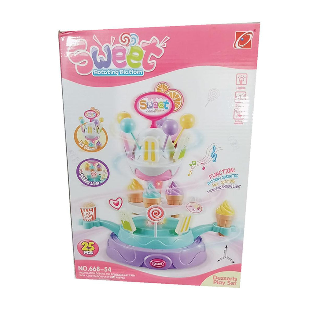 25pcs Children's Toys Sweet Rotating Platform Pretend Play Toy (Electro-mania)