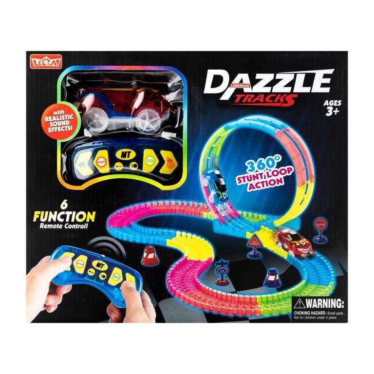 Battery operated RC LUMINOUS car and remote: CHOCKING HAZARD: The is only for its tracks. (Electro-mania)