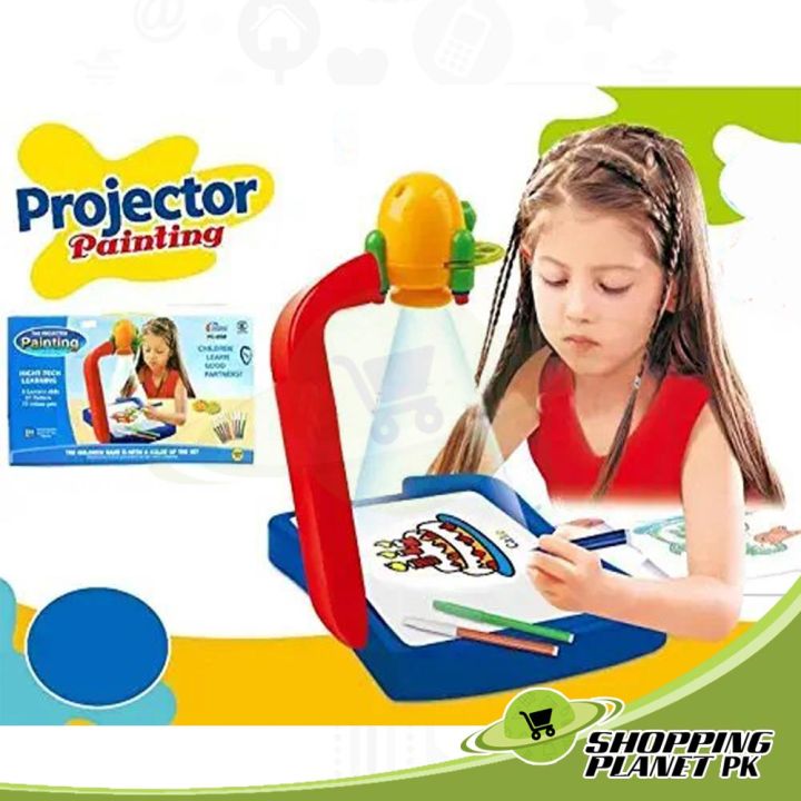 Children's projector painting toy set.