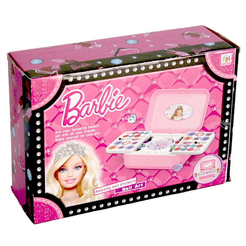 Barbie Doll Makeup and Nail Art Kit | Barbie Doll Makeup | Kit Barbie Makeup Set | Barbie Nail Art Kit | Barbie Beauty Kit Kids Makeup Kit | Girls Makeup Set | Children's Makeup Kit | Pretend Makeup Kit | Barbie Cosmetics Set | Barbie Beauty Play Set