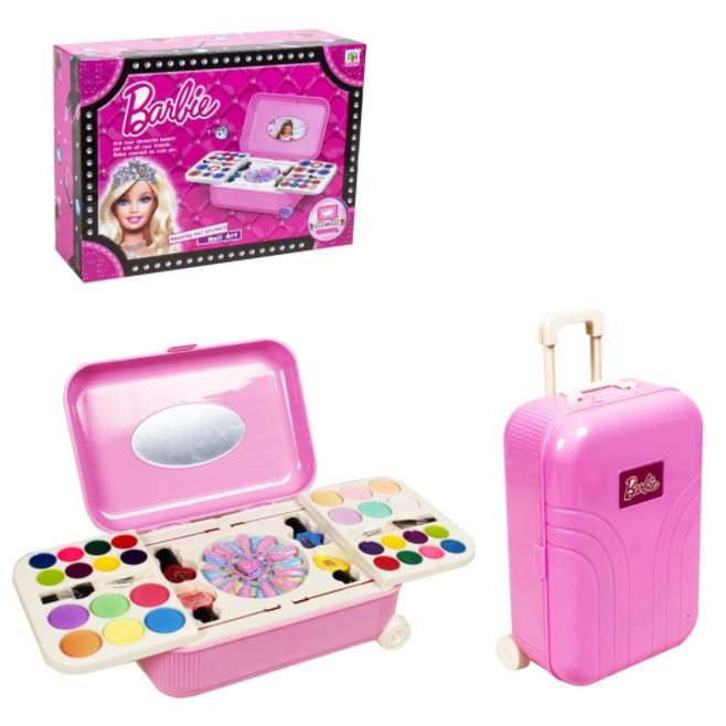 Barbie Doll Makeup and Nail Art Kit | Barbie Doll Makeup | Kit Barbie Makeup Set | Barbie Nail Art Kit | Barbie Beauty Kit Kids Makeup Kit | Girls Makeup Set | Children's Makeup Kit | Pretend Makeup Kit | Barbie Cosmetics Set | Barbie Beauty Play Set