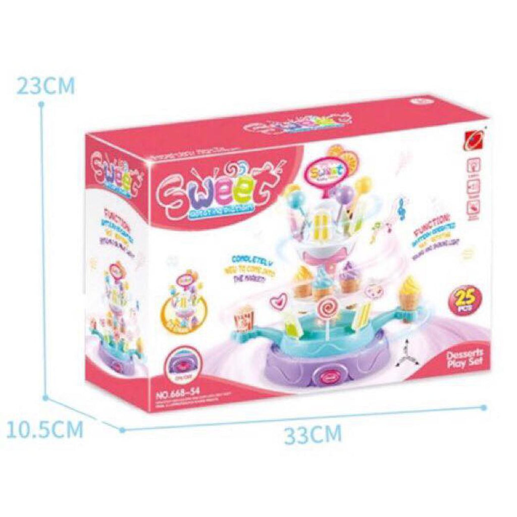 25pcs Children's Toys Sweet Rotating Platform Pretend Play Toy (Electro-mania)