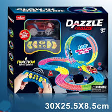 Battery operated RC LUMINOUS car and remote: CHOCKING HAZARD: The is only for its tracks. (Electro-mania)