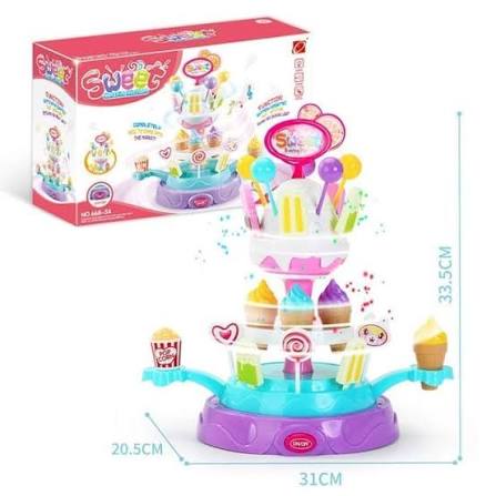 25pcs Children's Toys Sweet Rotating Platform Pretend Play Toy (Electro-mania)