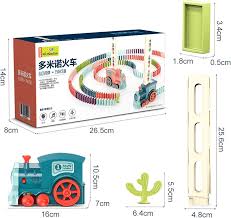 60 Pcs Domino Train Set Automatic Domino Laying Train