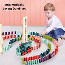 60 Pcs Domino Train Set Automatic Domino Laying Train