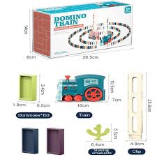 60 Pcs Domino Train Set Automatic Domino Laying Train