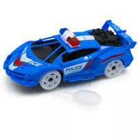 Spray Universal Wheel Police Car Toy with Mist Exhaust & Illuminated Wheels – Premium Edition by Electro-Mania