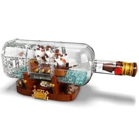 Leviathan Ship in a Bottle Construction Building Blocks Toy Set (962 Pieces) – Premium Collection by Electro-Mania